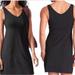 Athleta Dresses | Athleta Women S Black Soft Knit Easy Travel Pullover V-Neck Santorini Tank Dress | Color: Black | Size: S