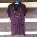 Anthropologie Dresses | Anthropologie Velvet Graham Spencer Plum Purple Tunic Dress Drawstring Cotton | Color: Purple | Size: Sp