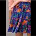 Anthropologie Skirts | Anthropologie Danielle Duer A Line Skirt With Elastic Waist; Never Worn | Color: Orange/Purple | Size: S