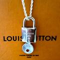 Louis Vuitton Accessories | Authentic Rare Louis Vuitton Silver Lock And Key Necklace #233 | Color: Silver | Size: Os