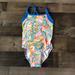 Adidas Swim | Adidas Aqua Solace Print One Piece Tie Back Swimsuit | Color: Blue/Pink | Size: Xxs