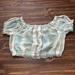 American Eagle Outfitters Tops | American Eagle Green And Tan Plaid Top Size Small | Color: Green/Tan | Size: S