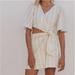 Zara Dresses | Beige Cutout Mini Dress | Color: Cream | Size: Xs