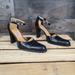 Coach Shoes | Coach 90's Black Leather Mary Jane Strap Heels | Color: Black | Size: 5.5