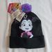 Disney Accessories | Disney Toddler Girls Vampirina Knit Winter Beanie Hat Pom Mittens New | Color: Black | Size: Toddler