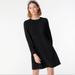 J. Crew Dresses | J Crew Polka Dot A-Line Dress Womens Size 0 Long Sleeve Jacquard Black | Color: Black | Size: 0
