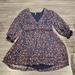 Urban Outfitters Dresses | Euc Urban Outfitters Women's Sz M Boho Mini Lined Dress W/Long Sleeves | Color: Blue/Red | Size: M