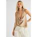 Free People Tops | Free People Meet Your Match Tank Top Striped Collared Cotton Sleeveless S | Color: Tan | Size: S
