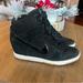 Nike Shoes | Nike Womens Dunk Sky Hi Black Gum Wedge Sneakers Size 9 | Color: Black/Tan | Size: 9