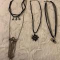 American Eagle Outfitters Jewelry | American Eagle Necklace Plus 2 More Necklaces | Color: Black/Silver | Size: Various