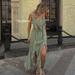 Zara Dresses | Blogger's Fave! Zara Long Ruffled Dress Nwt | Color: Green | Size: Various