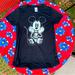 Disney Tops | Disney Mickey Mouse Halloween Skeleton Tee Ladies Size Medium Nwot | Color: Black/White | Size: M