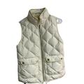 J. Crew Jackets & Coats | Jcrew Quilted Vest White Cream Color | Color: Cream/White | Size: S