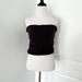 Free People Tops | Free People Black Ruched Side Strapless Crop Top | Color: Black/Gray | Size: Xl