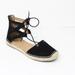 American Eagle Outfitters Shoes | American Eagle Espadrille Sandals Women Sz 9 Flat Black Shoes | Color: Black | Size: 9