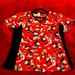 Disney Other | Disney Pediatric Scrub Top Size L | Color: Black/Red | Size: Large