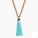 J. Crew Jewelry | J. Crew Wood Beaded Tassel Necklace Nwt | Color: Blue/Brown | Size: Os