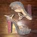 Jessica Simpson Shoes | Jessica Simpson Glitter Heels | Color: Gold/Silver | Size: 10