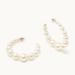 Kate Spade Jewelry | Kate Spade Pearls Please Statement Hoops Earrings Nwt | Color: Cream/Silver | Size: Os