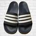 Adidas Shoes | Men's Adidas Navy Blue White Stripe Flip Flop Slides Size 13 | Color: Blue/White | Size: 13