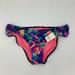 Pink Victoria's Secret Swim | New Victoria’s Secret Pink Ruched Side Bikini Swim Bottom - Xsmall | Color: Blue/Pink | Size: Xs