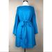 Free People Dresses | Free People Blue Open Back Belted Dress M | Color: Blue | Size: M