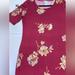 Lularoe Dresses | Lularoe Julia Dress Wine Floral Print Size Xl Euc | Color: Gold | Size: Xl