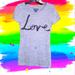 American Eagle Outfitters Tops | American Eagle Outfitters Black Lace Love T-Shirt | Color: Black/Gray | Size: S