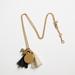 J. Crew Jewelry | J.Crew Tassel Pendant Charm Necklace | Color: Black/Gold | Size: Os