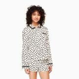 Kate Spade Intimates & Sleepwear | Kate Spade Charmeuse Silky Pajama Top Size Small | Color: Black/White | Size: S