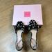 Kate Spade Shoes | Kate Spade Tianna Black With Yellow Daisy Dots Wedge Heal Size 10 Straps In Back | Color: Black/Yellow | Size: 10
