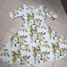 Lularoe Dresses | Lularoe Unicorn Nicole Euc Flattering Summer Lemon Floral Dress Like New | Color: White/Yellow | Size: Xl