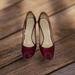 Kate Spade Shoes | Beautiful Burgundy Kate Spade Peep Toe Heels Size 6m | Color: Purple | Size: 6