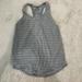 Lululemon Athletica Tops | Grey And White Striped Lululemon Flowy Racerback Tank Size 4 | Color: Gray/White | Size: 4