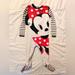 Disney One Pieces | Disney Baby Minnie Mouse One Piece Sleeper Size 12 Months | Color: Red/White | Size: 12-18mb