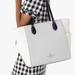 Kate Spade Bags | Kate Spade New York Madison Laptop Tote Shoulder Bag In Platinum Gray | Color: Gray/White | Size: Os