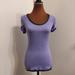 Lululemon Athletica Tops | Lululemon Willpower Ss Tech Cinch Scoop Neck Top, Sz 2 | Color: Gray/Purple | Size: 2