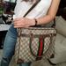 Gucci Bags | Authentic Vintage Gucci Gg Monogram Supreme Sherry Web Ophidia Satchel Crossbody | Color: Brown | Size: Approx 13"L X 4"W X 10.5"H