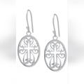 Giani Bernini Jewelry | Cross Oval Drop Earrings In Sterling Silver | Color: Silver | Size: Os