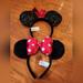 Disney Accessories | Disney Parks Set Of 2 Minnie Headband Ears Black And Red Plush And Sequins | Color: Black/Red | Size: Os