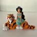 Disney Toys | Disney Mattel 1992 Aladdin Princess Jasmine Sitting On Tiger Rajah Figure Cake | Color: Blue/Orange | Size: See Pics