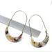 Anthropologie Jewelry | Anthropologie Gold Plated Multicolor Resin Crescent Moon Hoop Earrings | Color: Gold/White | Size: Os