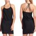 Athleta Dresses | Athleta Women's Black Aqualuxe Strappy Halter Nylon Swim Dress - Size Mt | Color: Black | Size: M