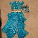 Disney Costumes | Girls Disney Store Princess Jasmine Costume | Color: Blue/Green | Size: 7/8