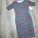 Lularoe Dresses | Julia Floral Print Bodycon Dress | Color: Blue/Red | Size: Xs