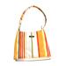 Kate Spade Bags | Kade Spade Ny Striped Handbag Purse Orange Yellow White Canvas 10x8x4 | Color: Orange/White | Size: 10x8