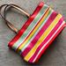 Kate Spade Bags | Kate Spade Grant Street Jules Tote Beach Stripe Grainy Vinyl Leather Bag Purse | Color: Pink/Red | Size: Os