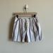 Anthropologie Shorts | Anthropologie High Rise Linen Blend Stripe Shorts | Color: Gray/White | Size: 0