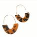 Anthropologie Jewelry | 2/$35 Anthropologie Tan Tortoise Shell Acrylic Resin Hoop Arc Wire Earr | Color: Brown/Tan | Size: Os