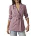 Free People Jackets & Coats | Free People Olivia Blazer Linen Belted | Color: Pink/Purple | Size: M
